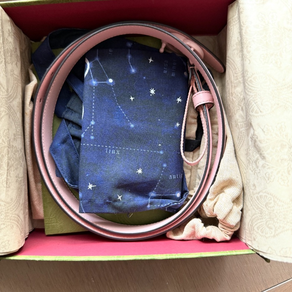 Gucci Pink Leather Belt